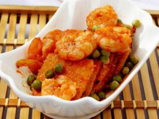 番茄虾仁锅巴